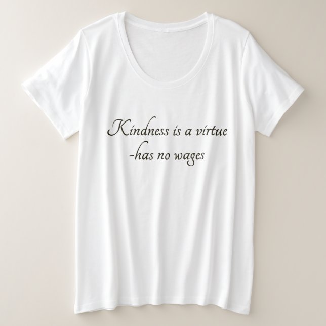 "Kindness"-design by Maaya Prints, Women's Große Größe T-Shirt (Design vorne)