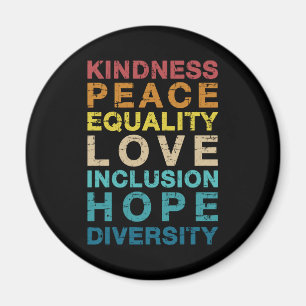 Kindness Liebe Diversity Vintag LGBT Stolz Magnet