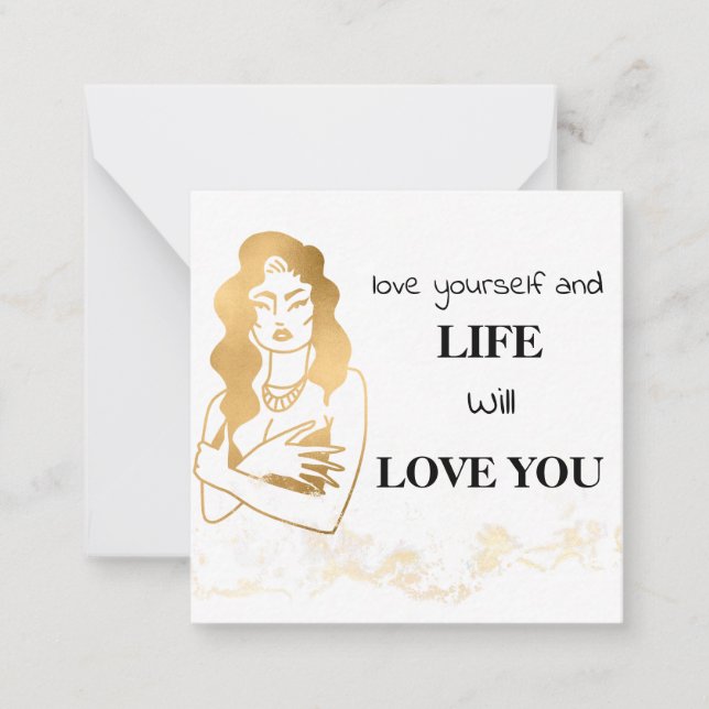 *~ Kindness-LIEBE SELBST VORwärts AP62 Note Card Mitteilungskarte (Vorderseite)