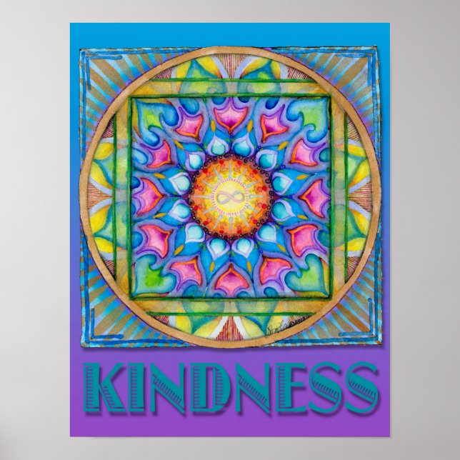 Kindness Mandala Poster (Vorne)