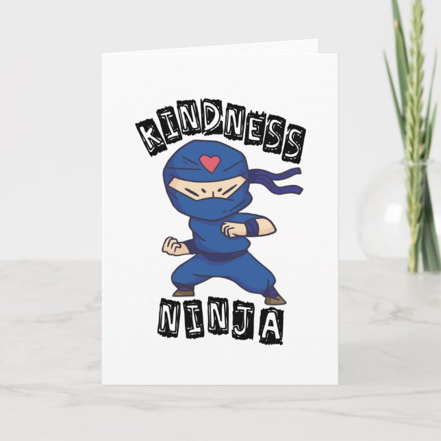 Kindness Ninja, Kampf gegen Mobbing Karte (Vorderseite)