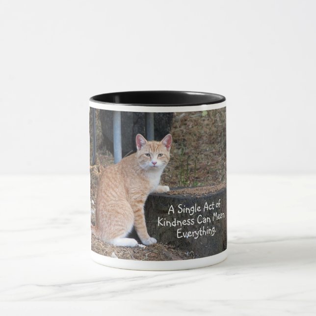 Kindness Orange Tabby Cat 11 oz Mug (Centre)