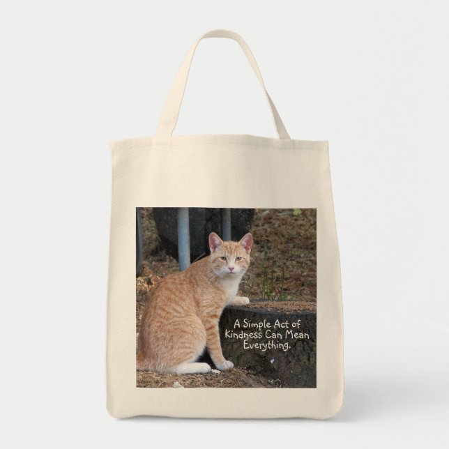 Kindness Orange Tabby Cat Tote Bag Tragetasche (Vorne)