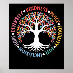 Kindness Peace Equality Liebe Inclusion Diversity Poster