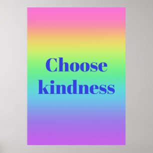 Kindness Rainbow Poster