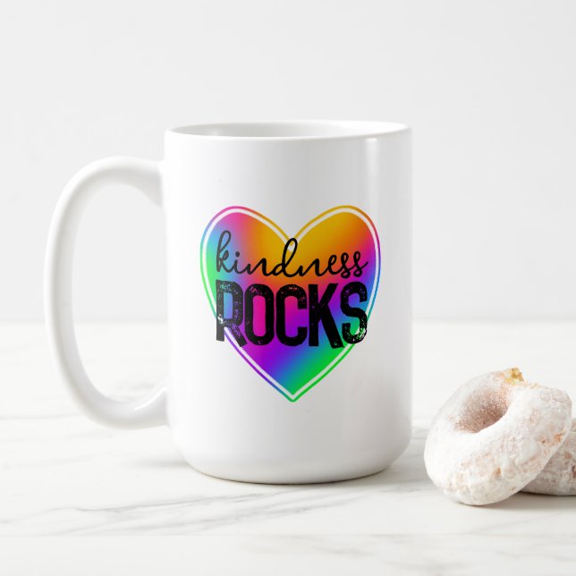 Kindness Rocks Rainbow Kaffeetasse (Mit Donut)