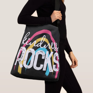 Kindness Rocks Rainbow Tragetaschen Mit Langen Trägern