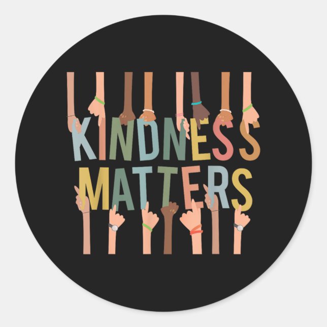 Kindness S Anti-Mobbing Diversity Integration Runder Aufkleber (Vorderseite)