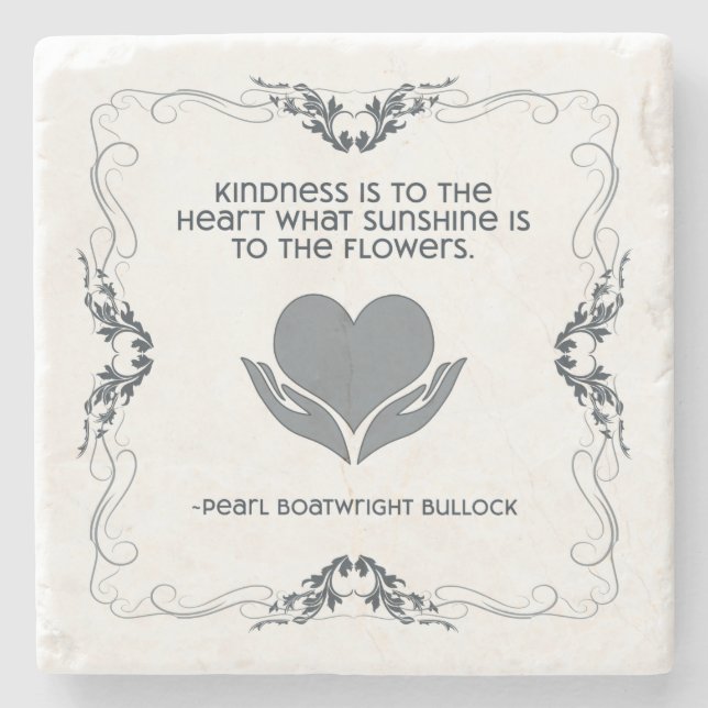 Kindness Stone Untersetzer in Blue (Vorderseite)