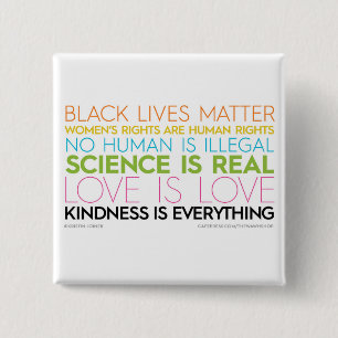 #KindnessIsEverything quadratischer Knopf Button