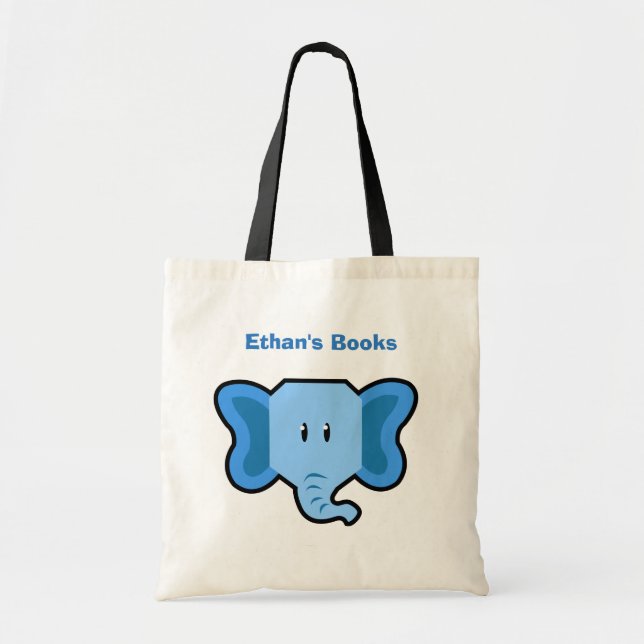 Kindniedliche ELEFANT Bibliotheks-Buch-Tasche Tragetasche (Vorne)