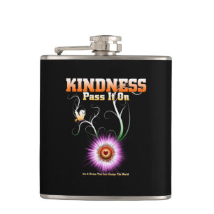 KINDNIS - Übergeben Sie es auf Vinyl Wrapped Flask Flachmann