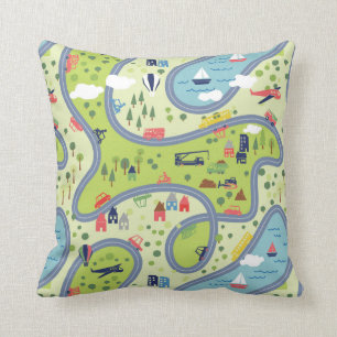 KindRoadtrip Landschaftsmuster Kissen