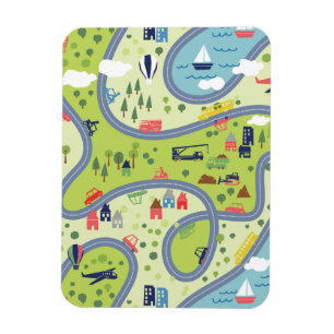 KindRoadtrip Landschaftsmuster Magnet