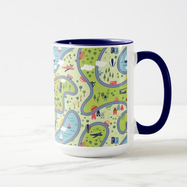 KindRoadtrip Landschaftsmuster Tasse (Rechts)