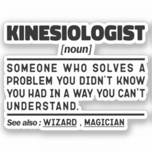 Kinesiologe Substantiv Medizin Cooler Professor Sp Aufkleber