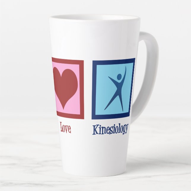Kinesiologin Peace Liebe Kinesiology Milchtasse (Rechte Ecke)