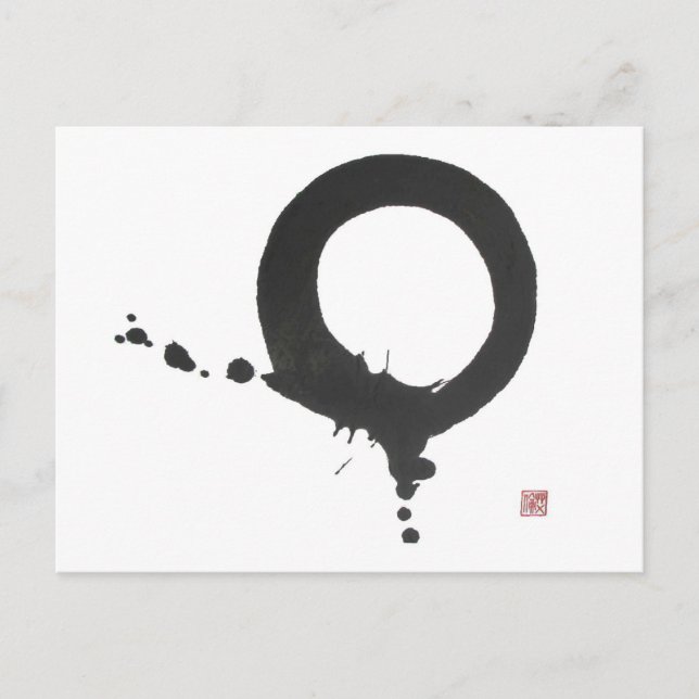 Kinetic Brush - Enso Postkarte (Vorderseite)