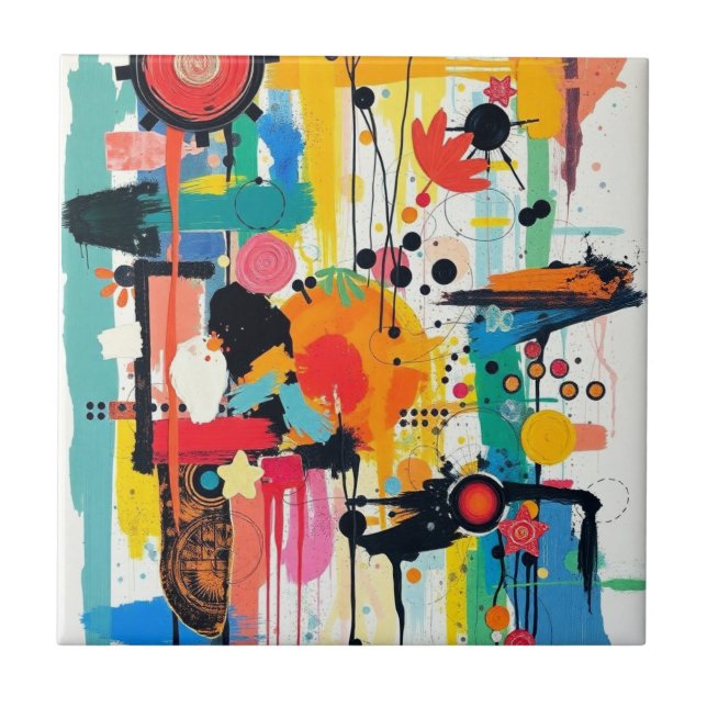 Kinetic Color Burst Fliese (Vorderseite)