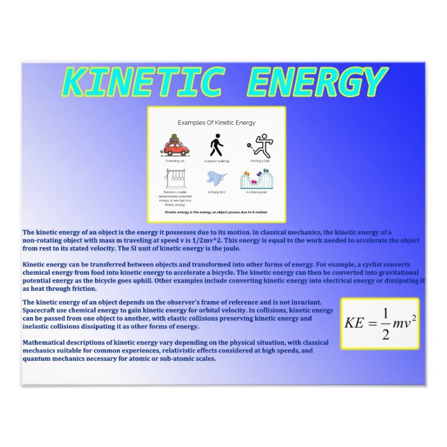 Kinetic Energy Fotodruck (Vorne)