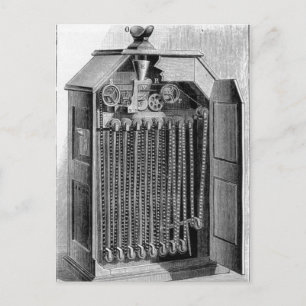 Kinetoskop-Diagramm Postkarte