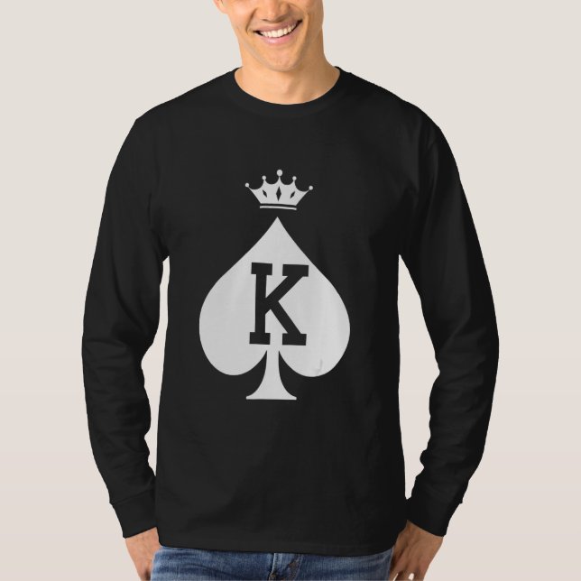 King and Queen Couples Hearts Matching Valentine's T-Shirt (Vorderseite)