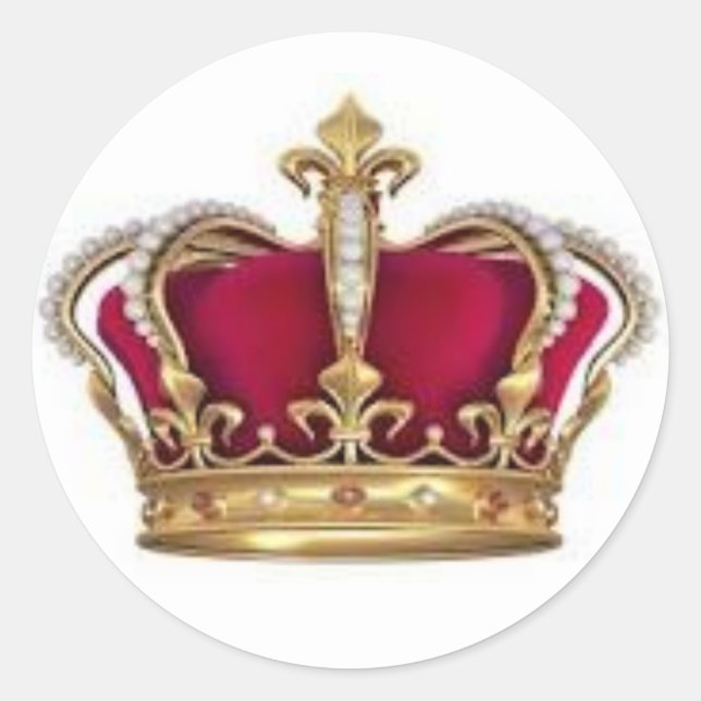 King and Queen Crown Sticker (Vorderseite)