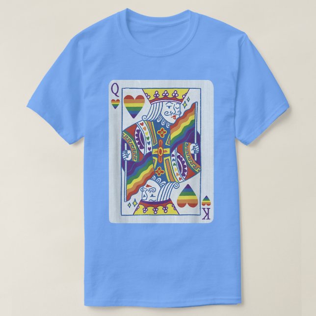 King and Queen - Funny LGBTQ Poker Card T-Shirt (Design vorne)