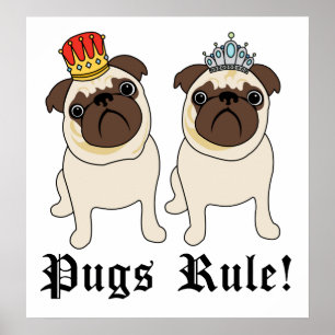 King and Queen Mops Poster and Prints