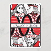 King and Queen of Hearts Playing Card Wedding