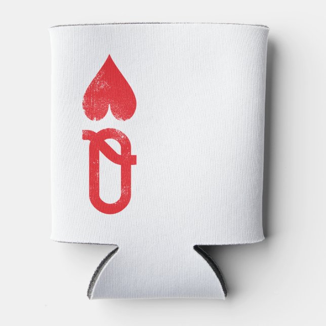 King and Queen of Hearts Playing Cards Paare Dosenkühler (Vorderseite)