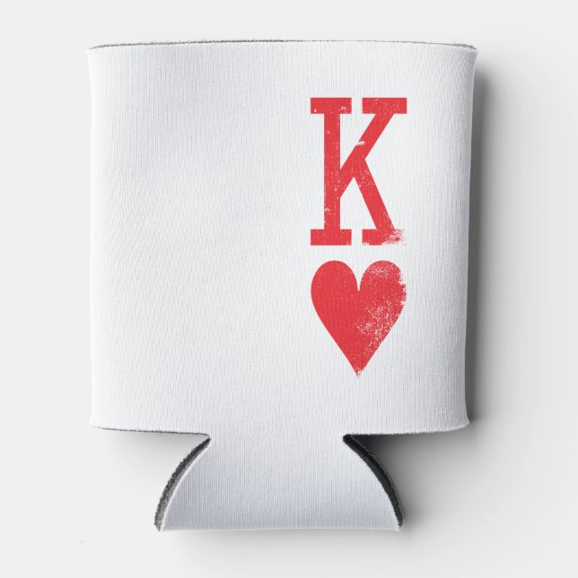 King and Queen of Hearts Playing Cards Paare Dosenkühler (Vorderseite)