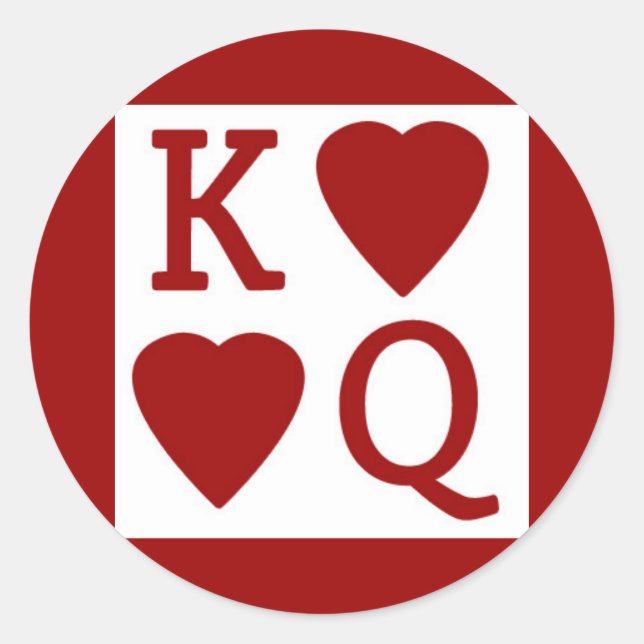 King and Queen of Hearts Stickers (Vorderseite)