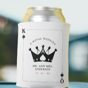 King and Queen of Spades Casino Poker Card Hochzei Dosenkühler