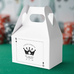 King and Queen of Spades Casino Poker Card Hochzei Geschenkschachtel