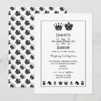 King and Queen Schach Board Abend Hochzeit