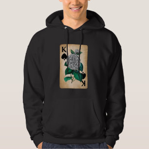 King and Queen Skull - 12-Karten-Herz-Flush-Paar Hoodie