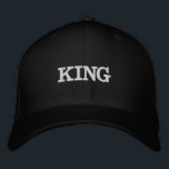 King Angepasst Hat Bestickte Baseballkappe<br><div class="desc">Tu wie ein König und besitze den Tag. Denk daran,  deine Königin gut Leckerei!</div>