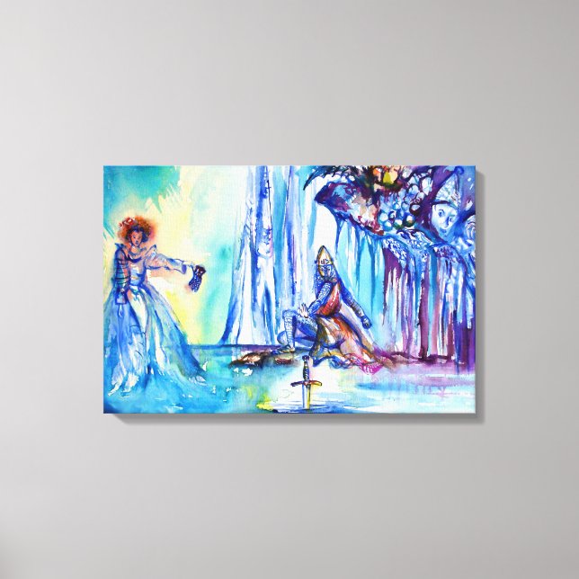KING ARTHUR , LADY OF THE SEE UND EXCALIBUR LEINWANDDRUCK (Vorderseite)