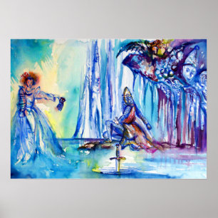 KING ARTHUR , LADY OF THE SEE UND EXCALIBUR POSTER