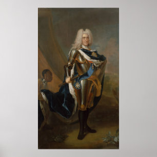 King Augustus II of Poland, before 1730 Poster