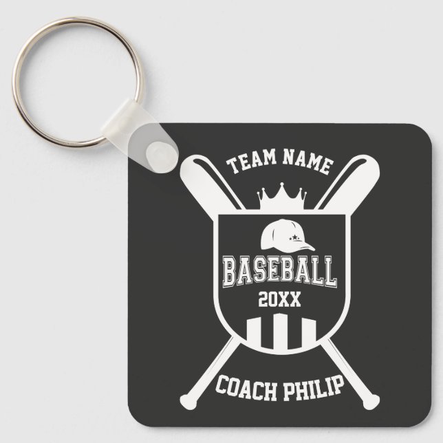 King Baseball Coach Team Ende der Saison Sonderges Schlüsselanhänger (Vorderseite)