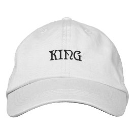 King-Baseball-Kappe bestickt mit Hutmütze Bestickte Baseballkappe