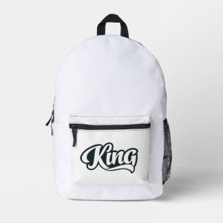 king bedruckter rucksack