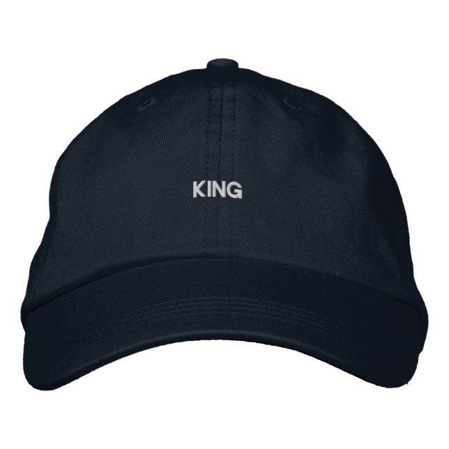 KING Benutzerdefiniert weiche Baumwolle mit verste Bestickte Baseballkappe (Vorderseite)