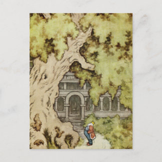King blickt in den Riesenbaum Postkarte