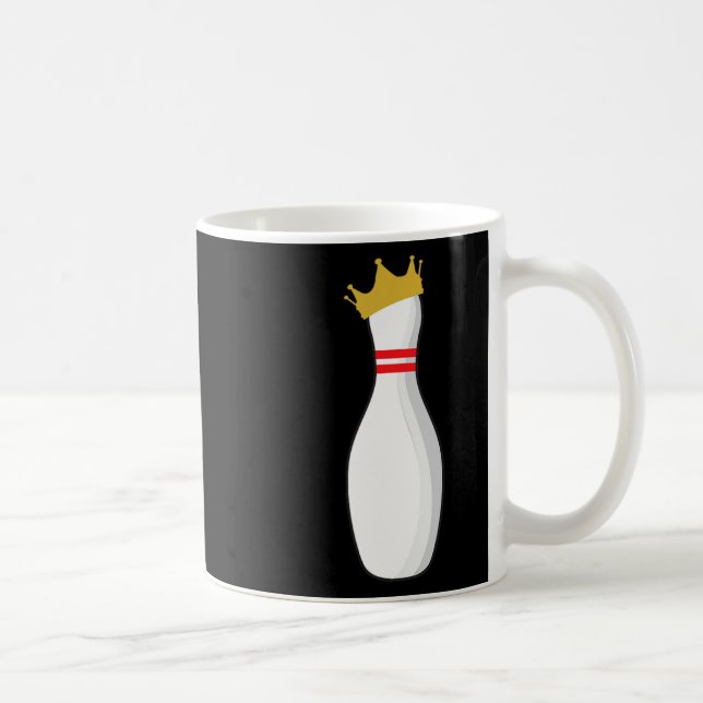 King Bowling Button Funny Graphic Strikes und Pute Kaffeetasse (Rechts)