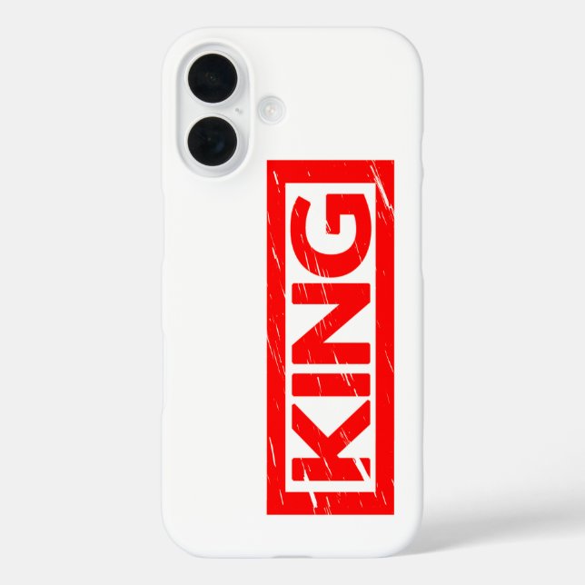 King Briefmarke iPhone 16 Hülle (Rückseite)