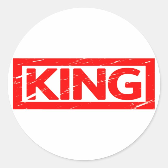 King Briefmarke Runder Aufkleber (Vorderseite)