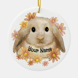 King Bunny Rabbit Keramik Ornament